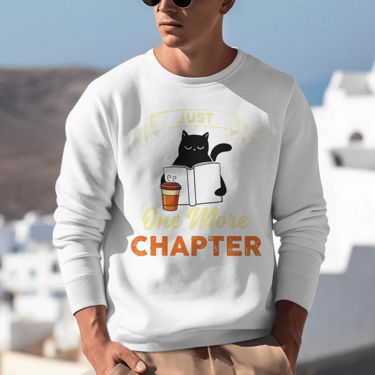 Just One More Chapter Fun Cat Coffee Reading Book Premium Tri-Blend Unisex Sweatshirt Just One More Chapter Fun Cat Coffee Reading Book Premium Tri-Blend Unisex Sweatshirt