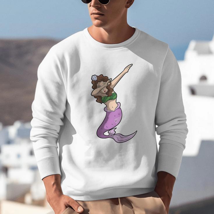 Kids Class Of 2029 Shirt Graduation Dabbing Mermaid Shirt Unisex Sweatshirt