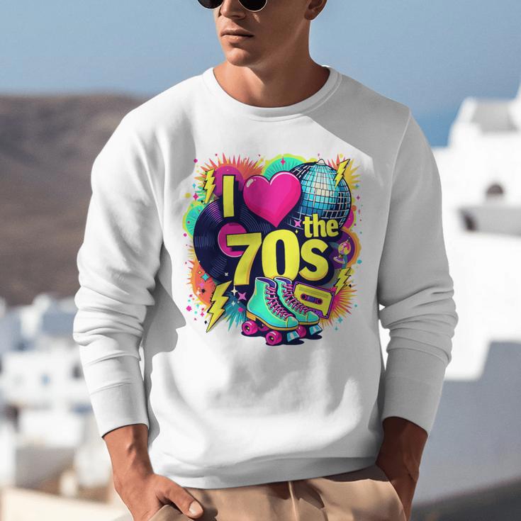 I Love The 70s Retro Cassette Roller Vinyl Nostalgia Vibes Premium Tri-Blend Unisex Sweatshirt I Love The 70s Retro Cassette Roller Vinyl Nostalgia Vibes Premium Tri-Blend Unisex Sweatshirt