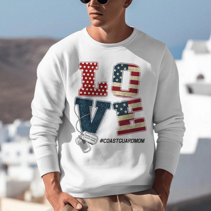 Love Coast Guard Mom Proud Coast Guard Graduation Mom Unisex Sweatshirt