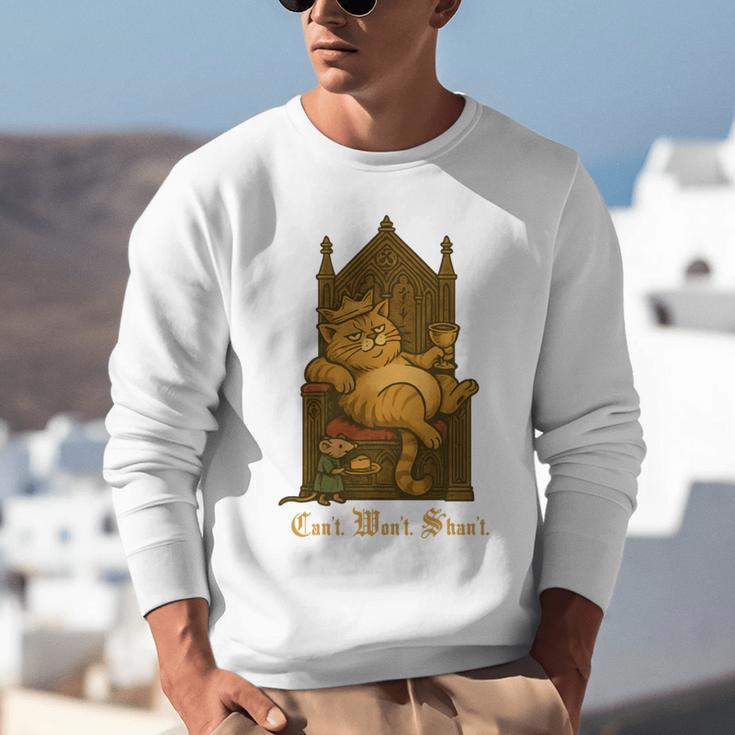 Medieval Cat Sarcastic Queen Lazy King Introvert Kitty Unisex Sweatshirt Medieval Cat Sarcastic Queen Lazy King Introvert Kitty Unisex Sweatshirt