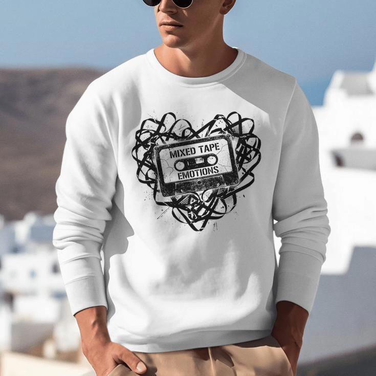 Mixed Tape Emotions Music Lover Nostalgia Quote Premium Tri-Blend Unisex Sweatshirt