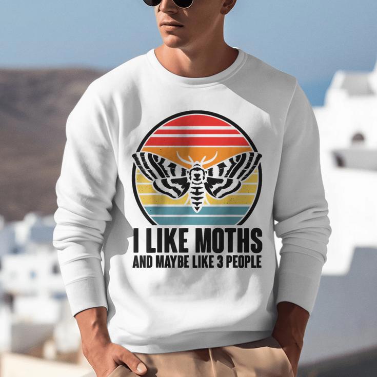 I Like Moths And Maybe 3 People Insect Moth Lovers Introvert Unisex Sweatshirt