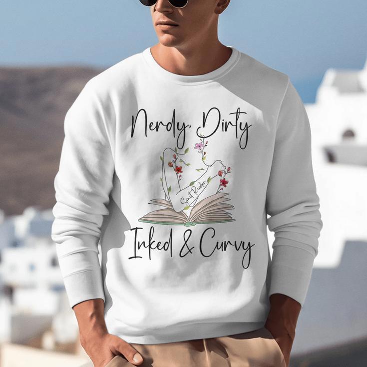 Nerdy Dirty Inked & Curvy ShirtSmutty Book TeesSmut Reader Unisex Sweatshirt