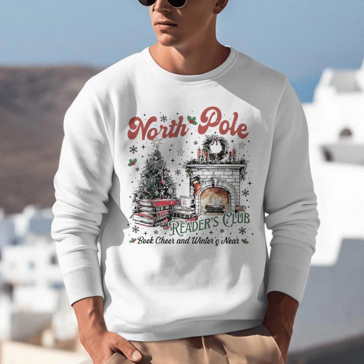 North Pole Book Club Book Lover Bookish Bookworm Christmas Unisex Sweatshirt