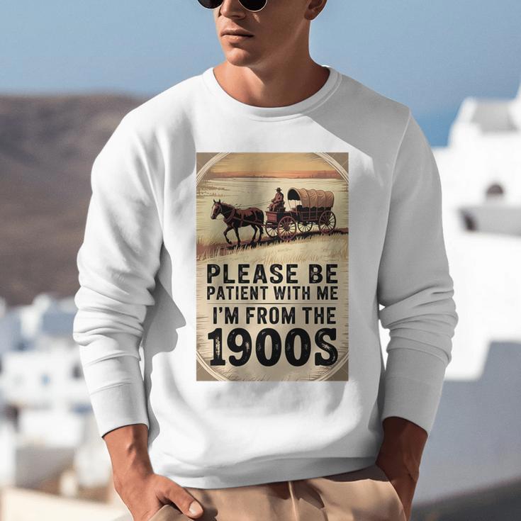 Be Patient With Me I'm From The 1900s Birthday Retirement Premium Tri-Blend Unisex Sweatshirt