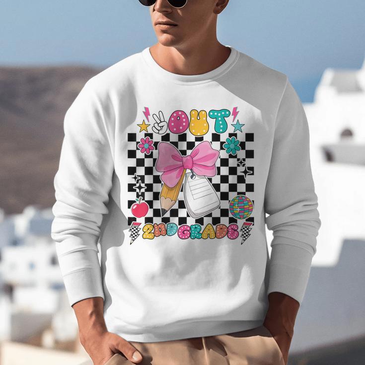 Peace Out 2nd Grade Graduation Last Day School Second Grade Unisex Sweatshirt