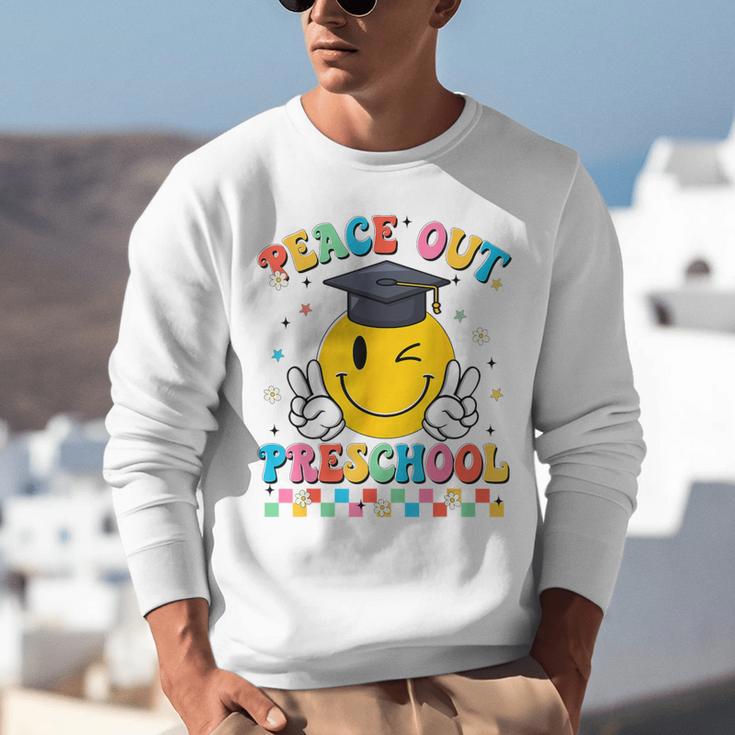 Peace Out Preschool Graduation Last Day Teachers Boys Girls Unisex Sweatshirt