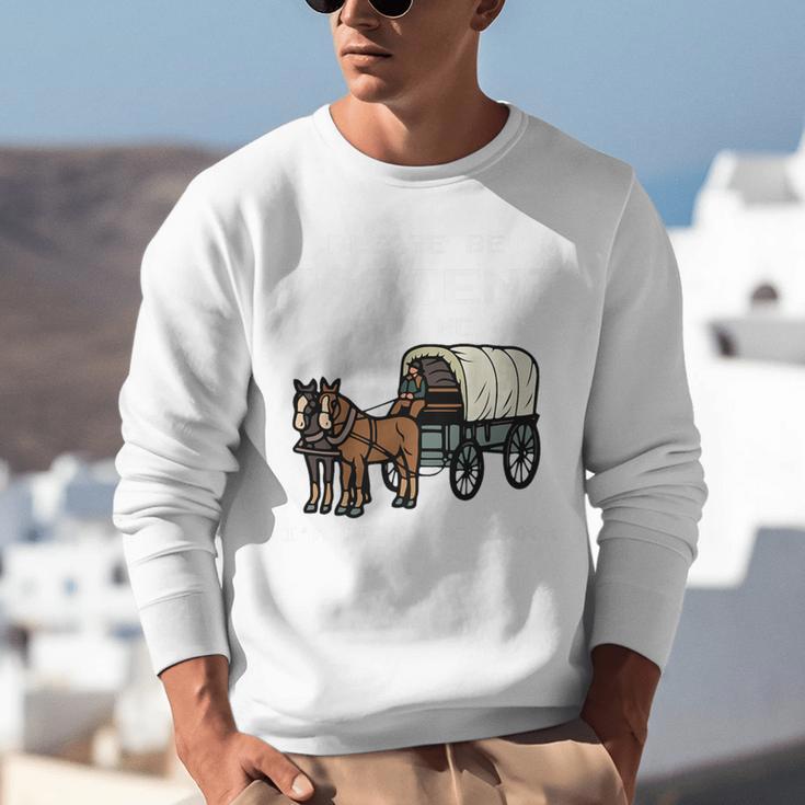 Please Be Patient I'm From The 1900s Amish Wagon & Vintage Premium Unisex Sweatshirt