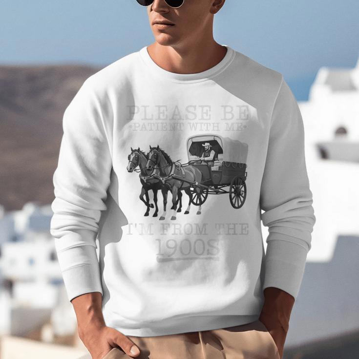 Please Be Patient With Me I'm From The 1900s Humorous Saying Premium Tri-Blend Unisex Sweatshirt