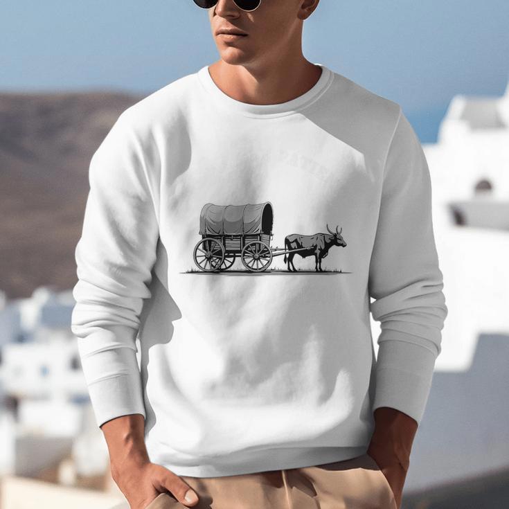 Please Be Patient I'm From The 1900s Oxen And Wagon Premium Unisex Sweatshirt Please Be Patient I'm From The 1900s Oxen And Wagon Premium Unisex Sweatshirt