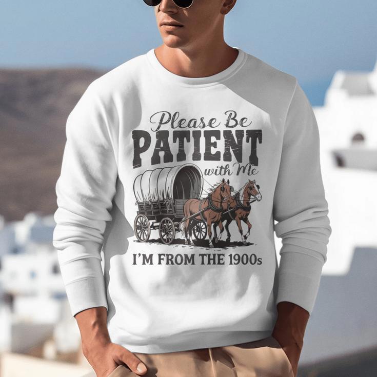 Please Be Patient With Me I'm From The 1900s Vintage Raglan Baseball Tee Unisex Sweatshirt Please Be Patient With Me I'm From The 1900s Vintage Raglan Baseball Tee Unisex Sweatshirt
