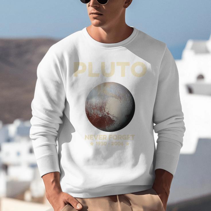 Pluto Never Forget 1930-2006 Planet Space Science Nostalgia Premium Tri-Blend Unisex Sweatshirt