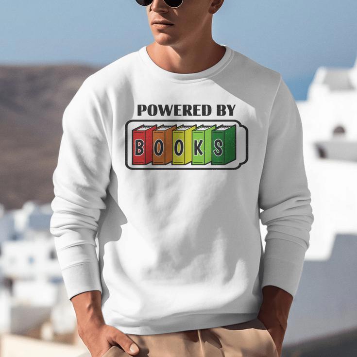 Powered By Books Bookworm Librarian Reading Unisex Sweatshirt Powered By Books Bookworm Librarian Reading Unisex Sweatshirt