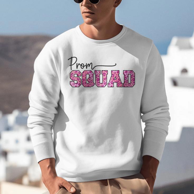Prom Squad Prom Graduation Class Of 2024 Leopard Matching Unisex Sweatshirt