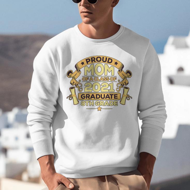 Proud Mom Graduation Of 8th Grade Graduate Unisex Sweatshirt