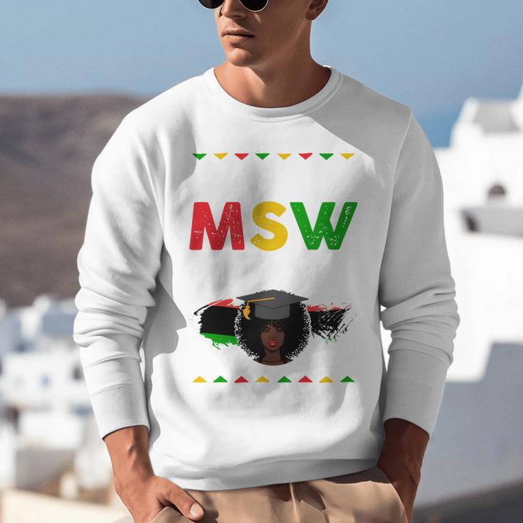 Queen MSW Social Work Grads Masters Graduation Unisex Sweatshirt