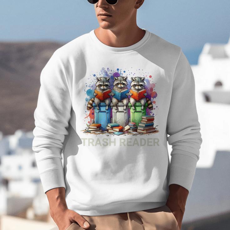 Racoons Trash Reader Book Lover Romantic Novels Premium Unisex Sweatshirt