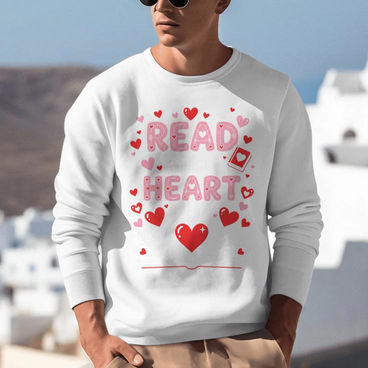 Read Your Heart Out Valentine Reading Book Lover Teacher Premium Tri-Blend Unisex Sweatshirt