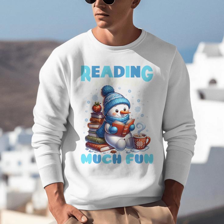 Reading Is Snow Much Fun Christmas Xmas Book Reading Unisex Sweatshirt