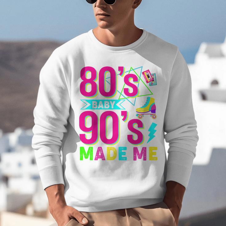 Retro 1980s 80's Baby 1990s 90's Made Me Nostalgia Vibes Premium Tri-Blend Unisex Sweatshirt