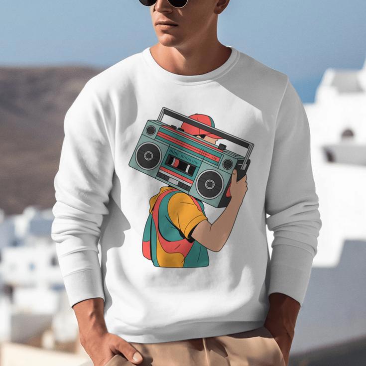Retro 90s Boombox Nostalgia Party For Music Lovers Men Women Unisex Sweatshirt