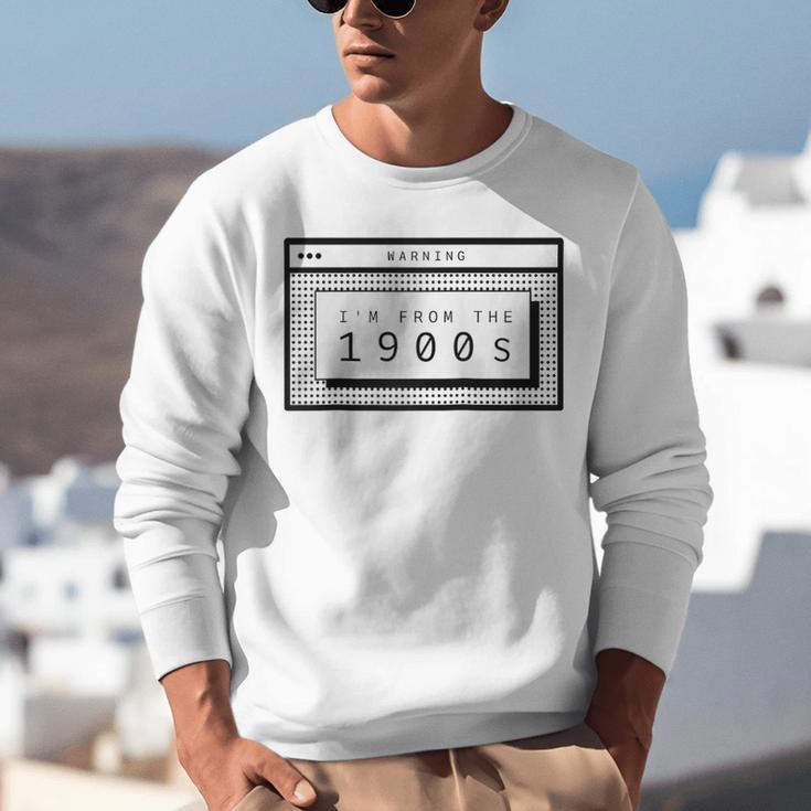 Retro Computer Screen I'm From The 1900s Birthday Raglan Baseball Tee Unisex Sweatshirt