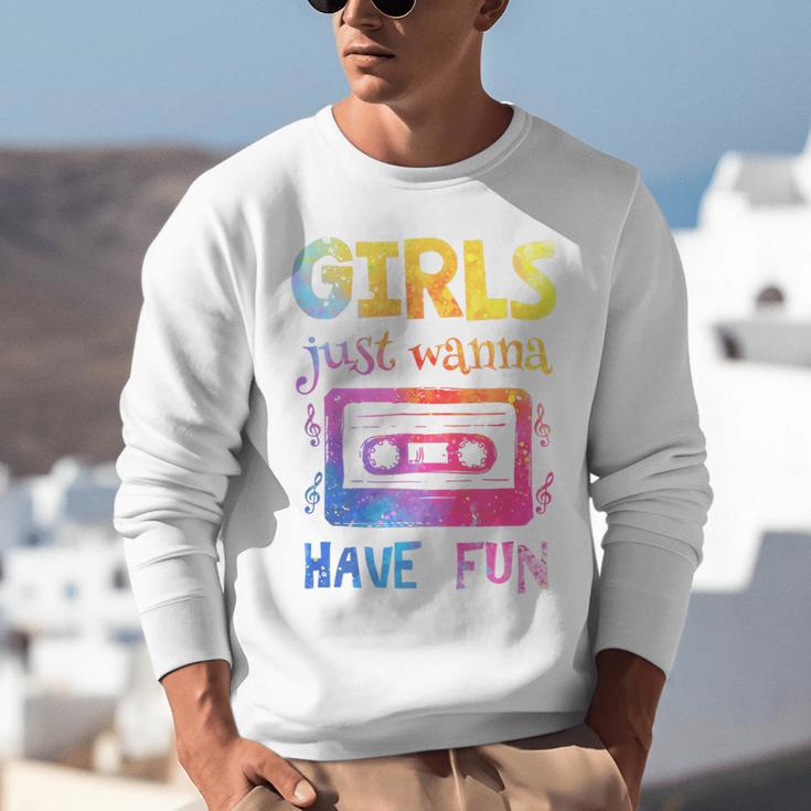 Retro Girls Just Wanna Have Fun Nostalgia 1980s 80's Premium Tri-Blend Unisex Sweatshirt Retro Girls Just Wanna Have Fun Nostalgia 1980s 80's Premium Tri-Blend Unisex Sweatshirt