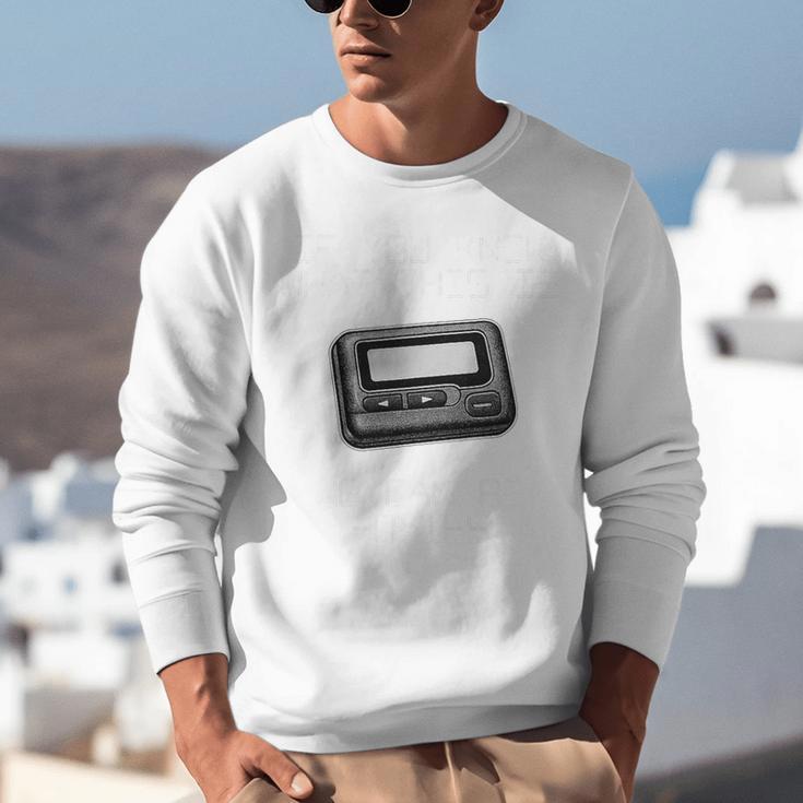 Retro Pager 90s Nostalgia Premium Tri-Blend Unisex Sweatshirt Retro Pager 90s Nostalgia Premium Tri-Blend Unisex Sweatshirt