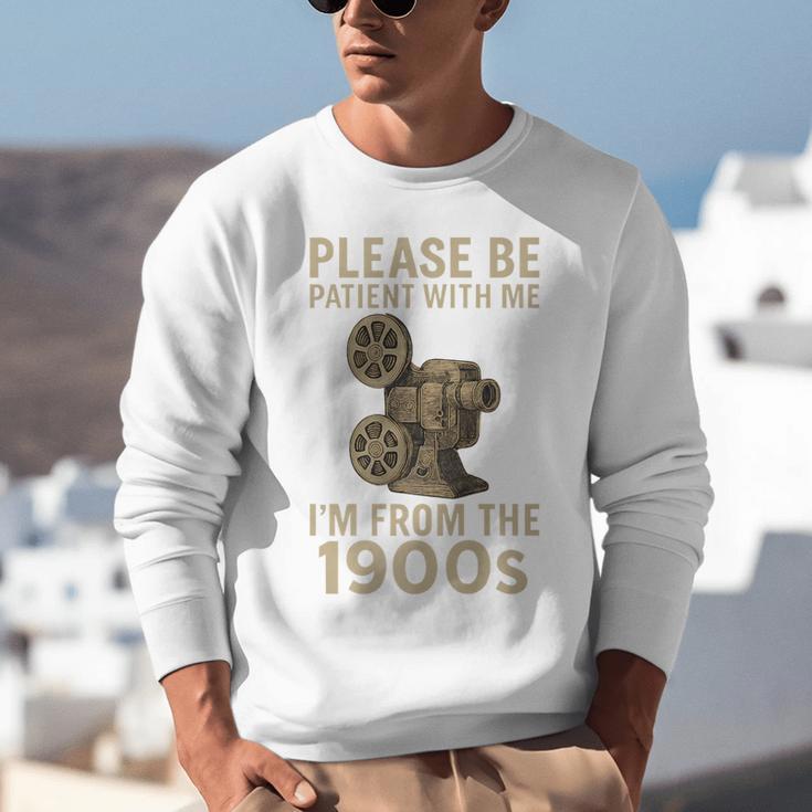 Retro Please Be Patient With Me I'm From The 1900s Projector Premium Unisex Sweatshirt