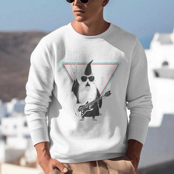 Rock & Roll Wizard Music Nostalgia Premium Tri-Blend Unisex Sweatshirt