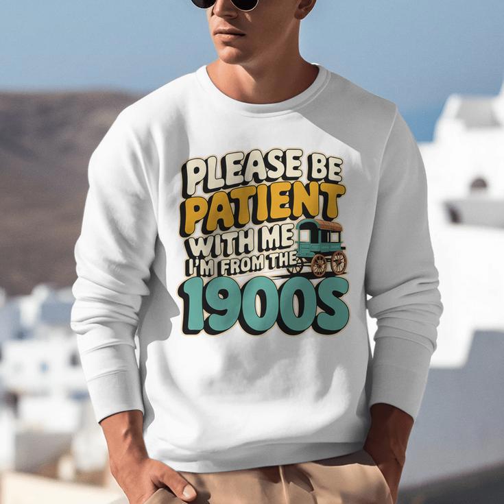 Saying Please Be Patient With Me I'm From The 1900s Premium Tri-Blend Unisex Sweatshirt