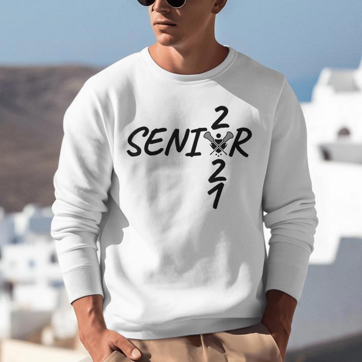 Senior 2021 Lacrosse Sticks And Ball Graduation Unisex Sweatshirt