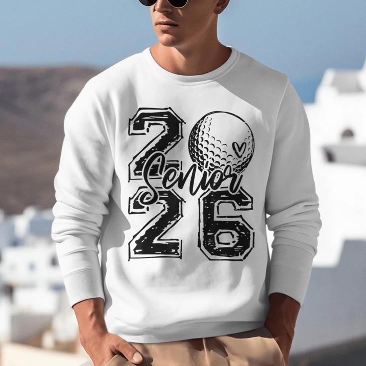 Senior 2026 Golf Player Heart Graduation Girls Teens Unisex Sweatshirt