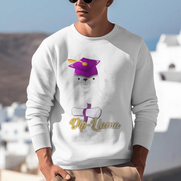 Senior Graduation 2020 Got My Dip-Llama Diploma Llama Pun Unisex Sweatshirt