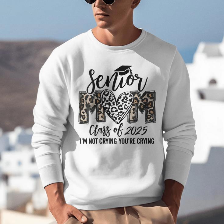 Senior Mom Class Of 2025 Senior Mama 2025 Leopard Graduation Unisex Sweatshirt