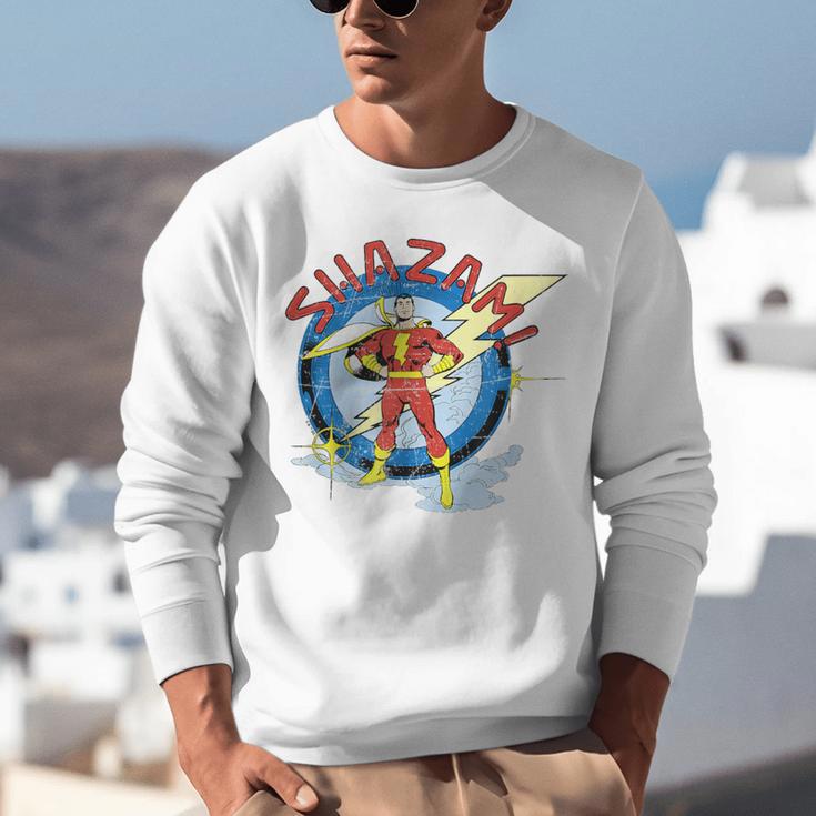 Shazam Comic Book Art Heroic Portrait Vintage Unisex Sweatshirt Shazam Comic Book Art Heroic Portrait Vintage Unisex Sweatshirt