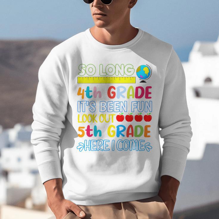 So Long 4th Grade Here I Come Graduation 5th Grade Kids Tee Premium Unisex Sweatshirt