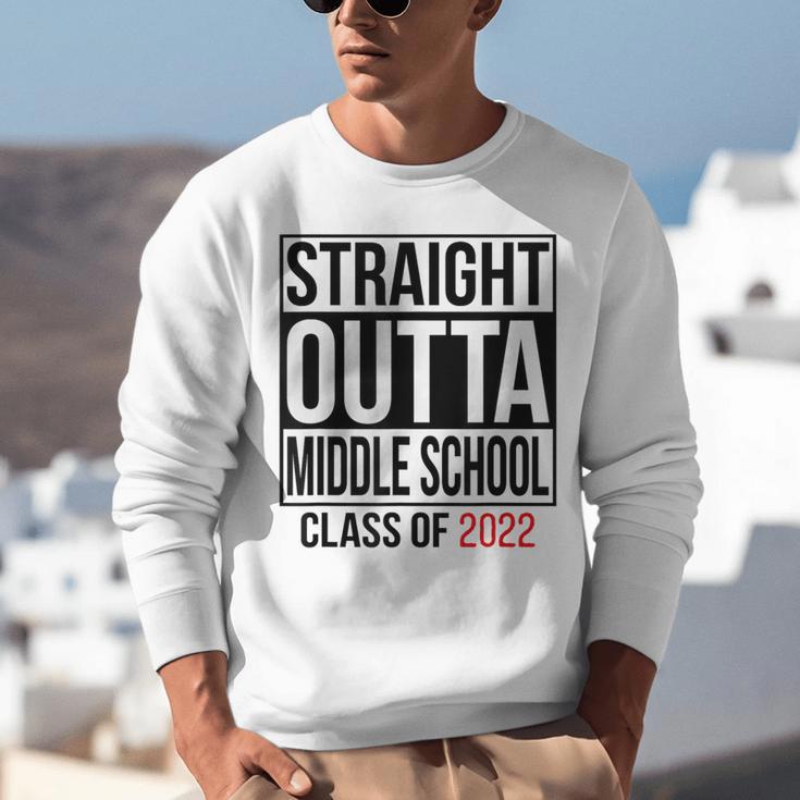 Straight Outta Middle School Graduation Shirt Class Of 2022 Unisex Sweatshirt