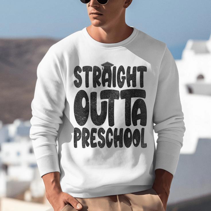 Straight Outta Preschool Graduation Cap Gown 2022 Cute Unisex Sweatshirt