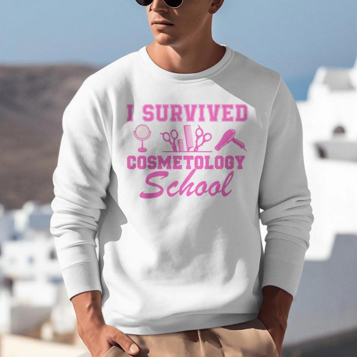 I Survived Cosmetology School Graduation Cosmetology Grad Unisex Sweatshirt