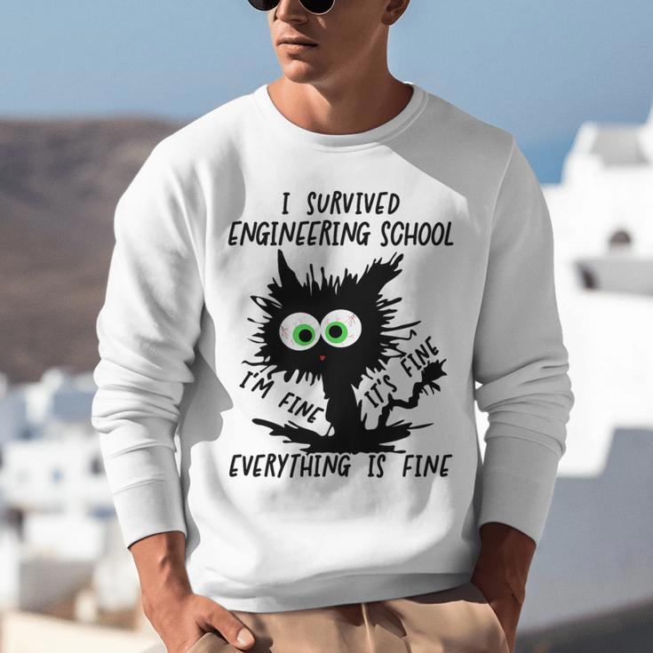 I Survived Engineering School Graduation 2026 Premium Tri-Blend Unisex Sweatshirt