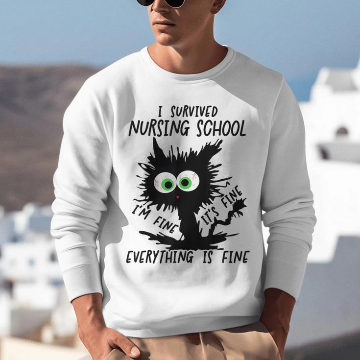 I Survived Nursing School Graduation 2026 Nurse School Grad Unisex Sweatshirt