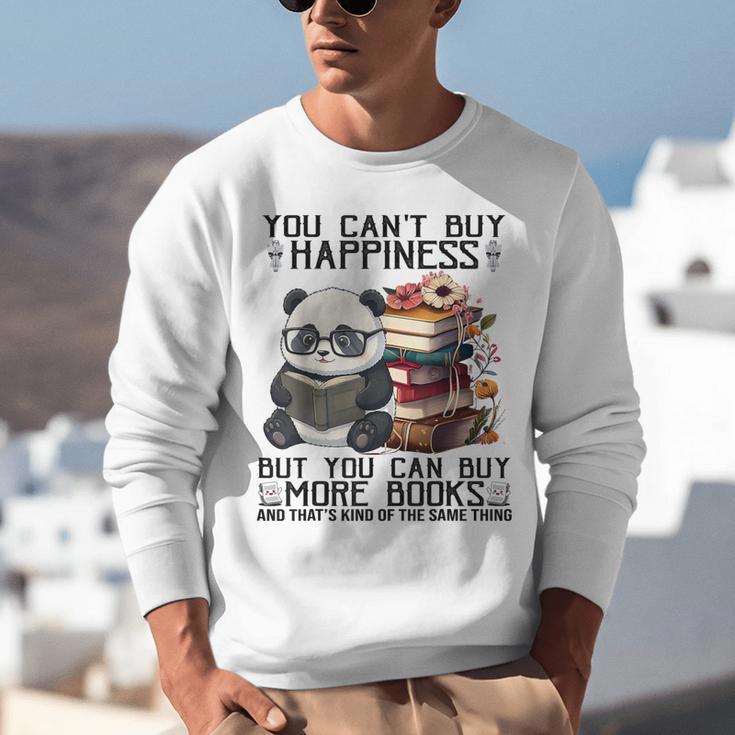 Teacher Bookworm Book Lover Panda Reading Book Librarian Tee Unisex Sweatshirt