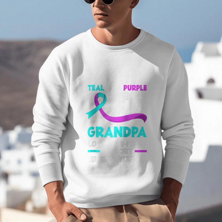 Teal & Purple In Memory Of My Grandpa Suicide Prevention Raglan Baseball Tee Unisex Sweatshirt Teal & Purple In Memory Of My Grandpa Suicide Prevention Raglan Baseball Tee Unisex Sweatshirt