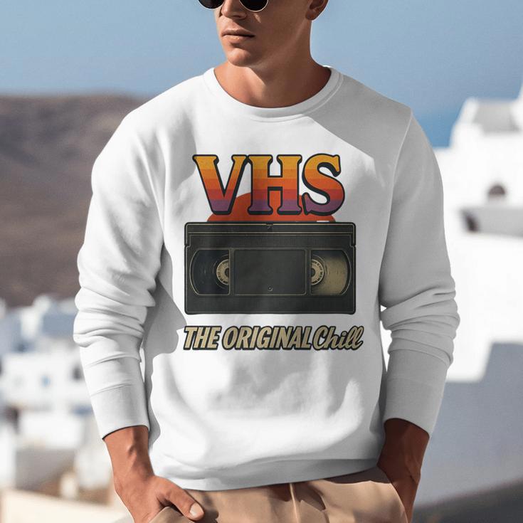 VHS Tape Nostalgia Old School Technology Humor Premium Unisex Sweatshirt