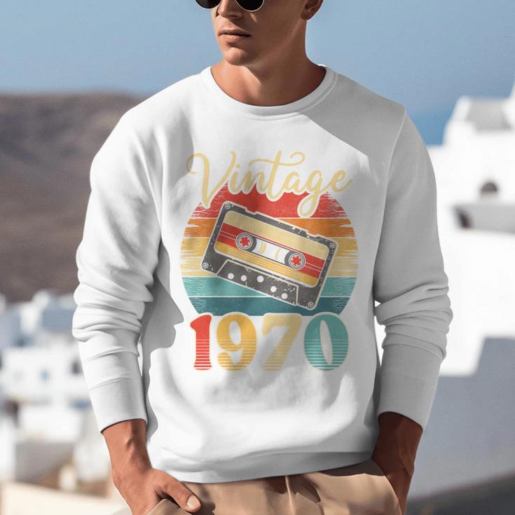 Vintage 1970 Retro Cassette Tape 70s Born Nostalgia Birthday Unisex Sweatshirt Vintage 1970 Retro Cassette Tape 70s Born Nostalgia Birthday Unisex Sweatshirt