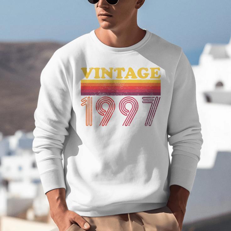 Vintage 1997 Retro Style 90's Born Nostalgia Vibes Birthday Premium Tri-Blend Unisex Sweatshirt