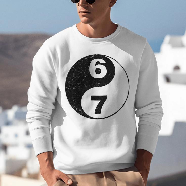 Vintage 6 7 Yin Yang Namaste Six Seven Nostalgia Unisex Sweatshirt