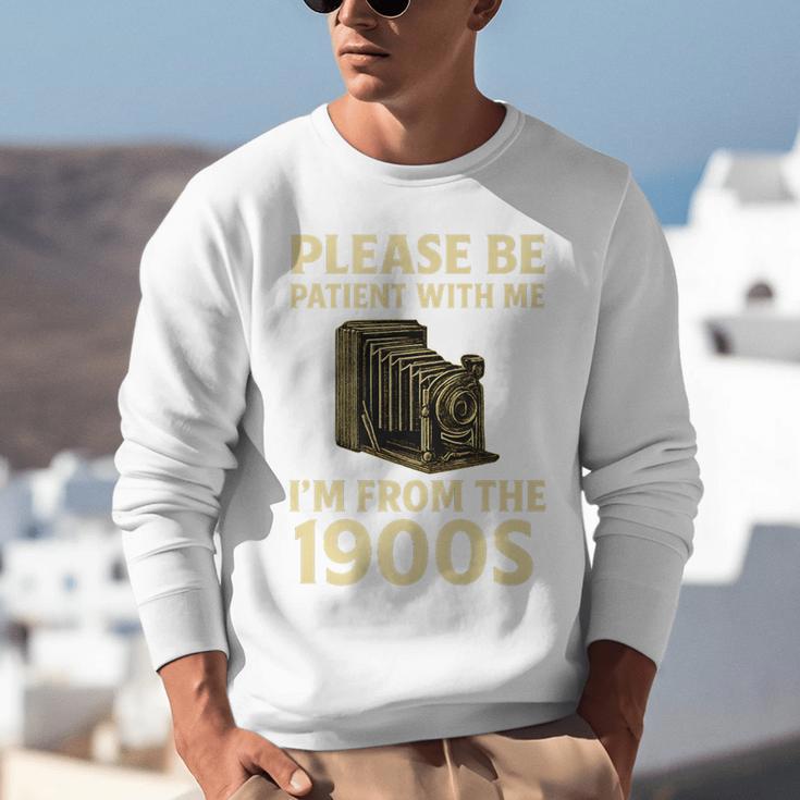 Vintage Please Be Patient With Me I'm From The 1900s Camera Premium Unisex Sweatshirt